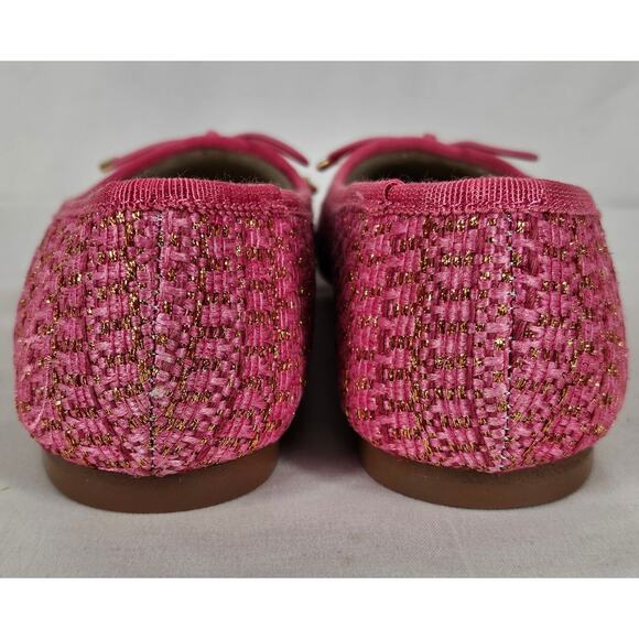 SAM EDELMAN GIRL’S FELICIA PINK WOVEN BALLET FLATS — SIZE 13 • CHIC & COMFY - Picture 10 of 13